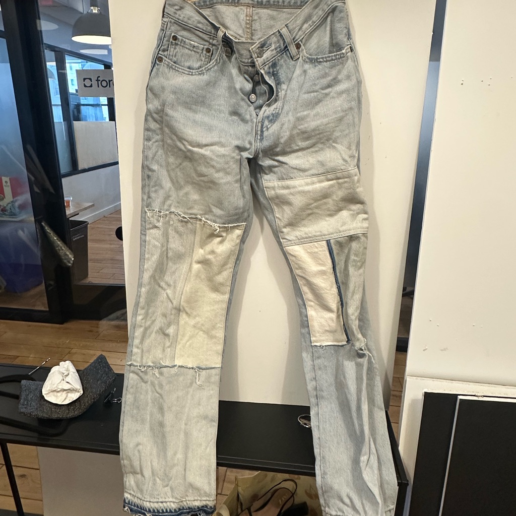 Patchwork Light Blue Jeans